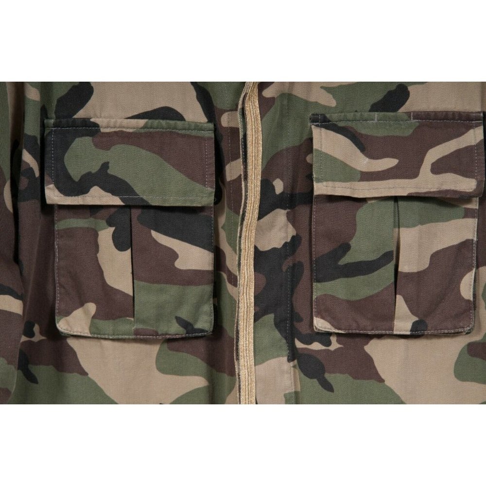 Saint Laurent Men's SS15 Gold Trimmed M65 Military Camo Field Jacke Coat Size 48 - Picture 4 of 10
